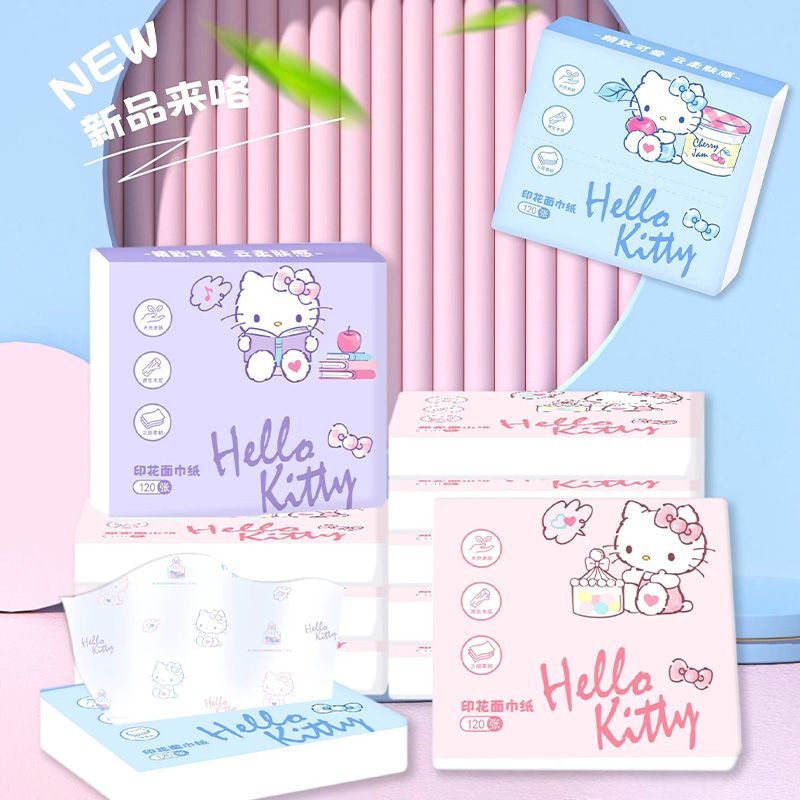 Travel Accessories Gift Set - Yeni Hello Kitty Çantalı Mendiller 6'lı