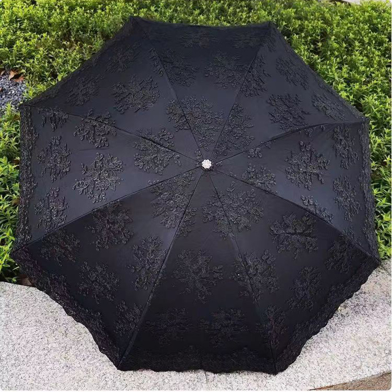 Travel Umbrella Compact - 2 3 Kat Lüks Kadın Dantel