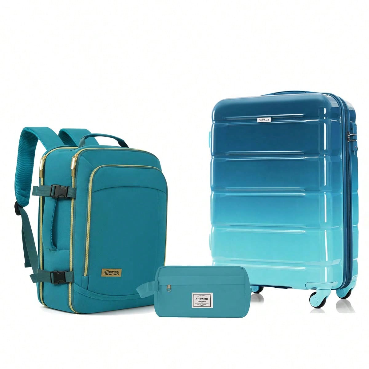 Toiletry Bag Tsa - MERAX 3 Parçalı Valiz Seti -