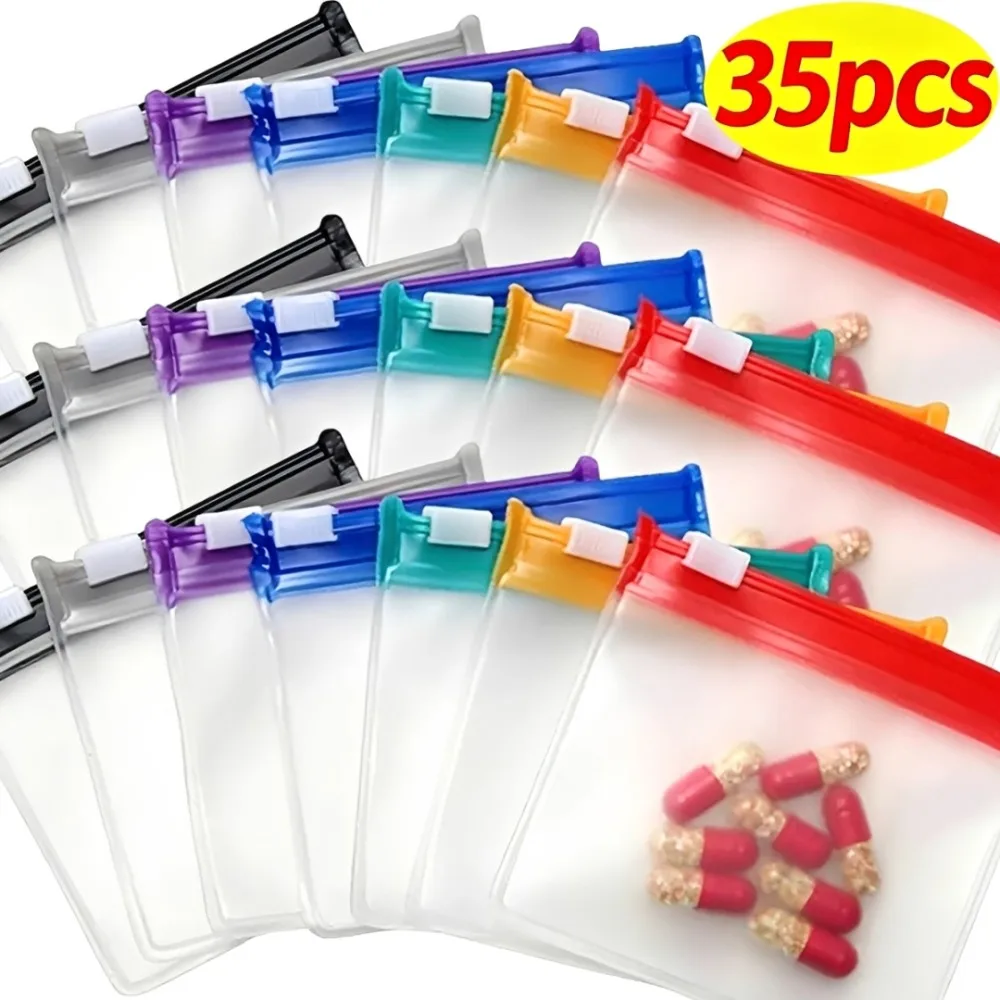 Reusable Zip Bag - Mini Renkli Hap Dağıtıcı Çantalar Yeniden
