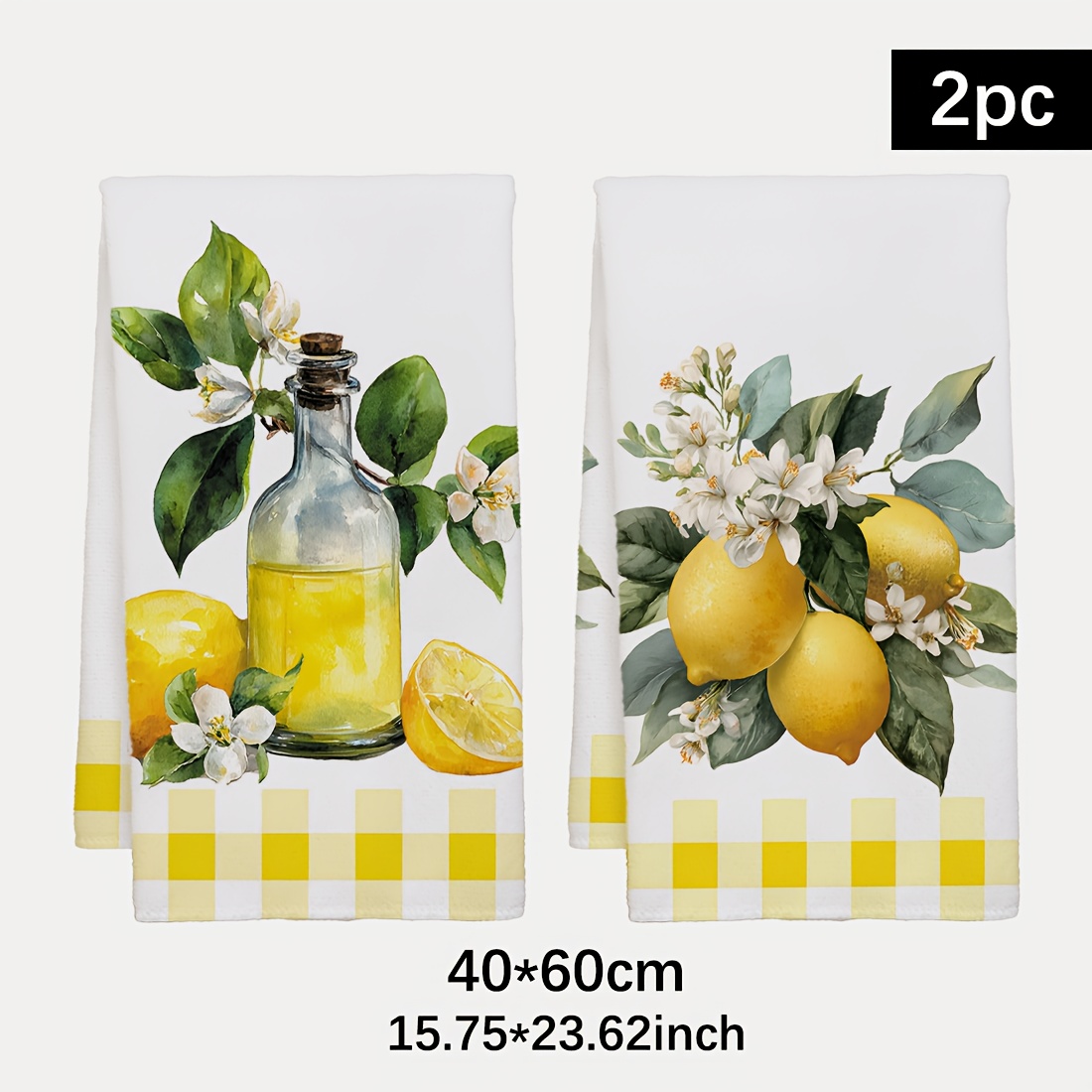 Travel Accessories Best - 2 adet, limon çiçek desenli mutfak