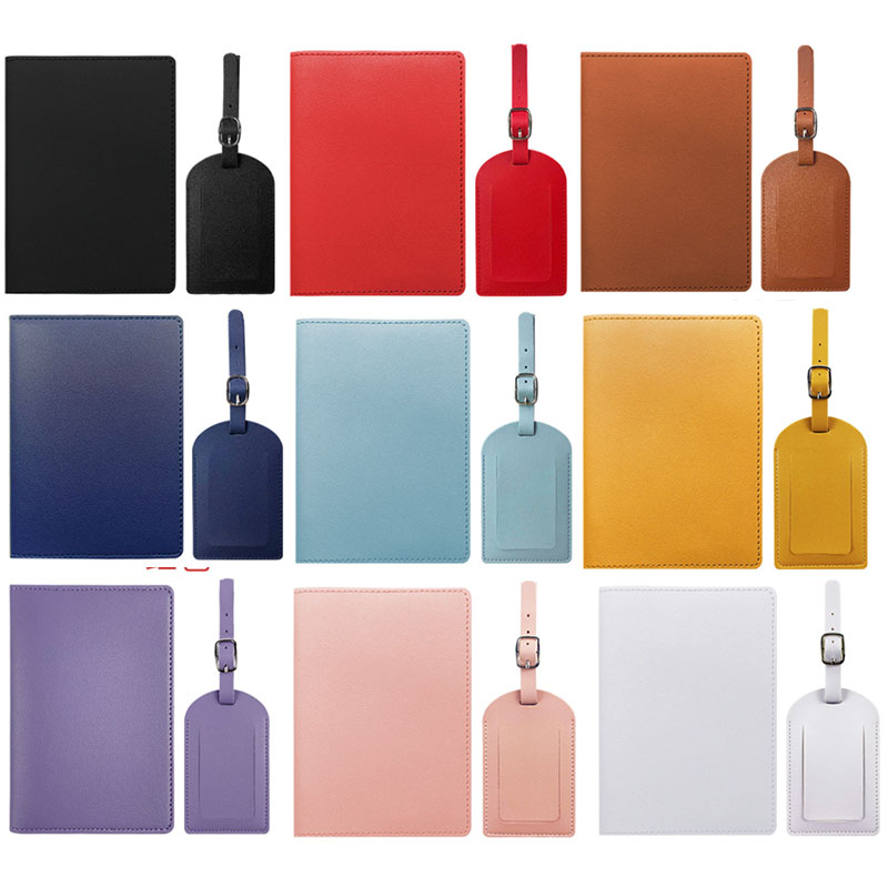 Travel Accessories Gift Set - Seyahat PU Pasaport Kapağı Bagaj Etiketleri