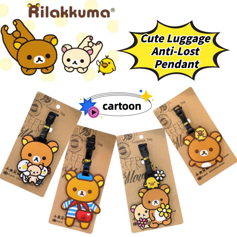Travel Accessories Gift Set - Rilakkuma Yaratıcı Kişiselleştirilmiş Bagaj Etiketi Kayıp