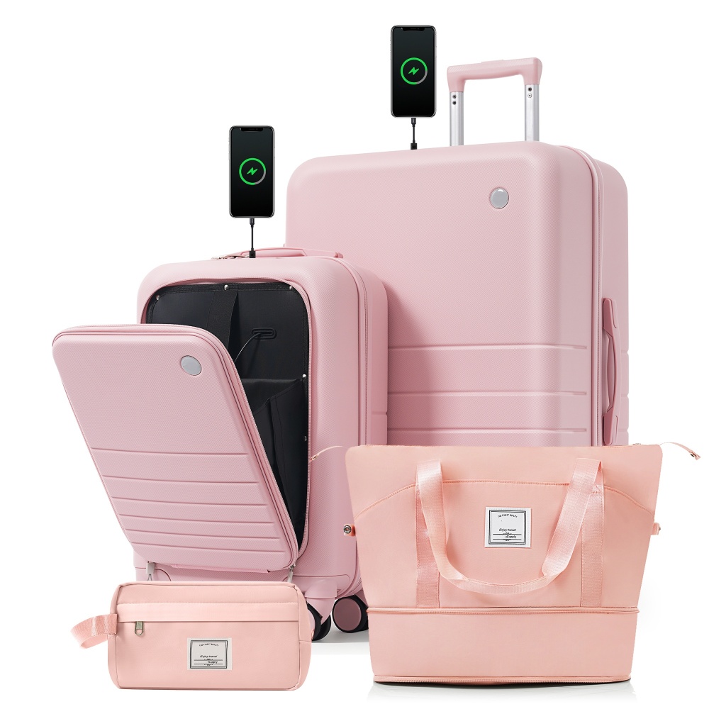 Toiletry Bag Tsa - USB Şarj Girişli 4 Parçalı Bavul