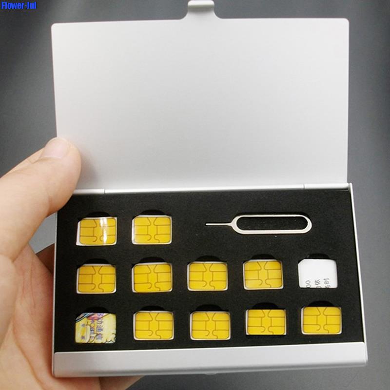 Sim Card Holder Case - 12 Yuvalı-NANO + 1 Yuvalı Kart-Pin