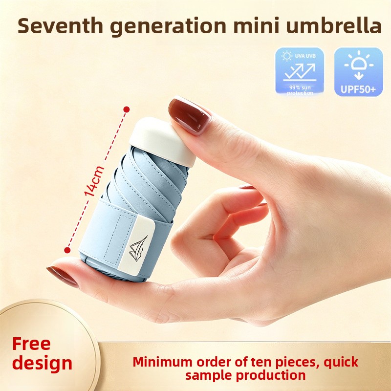 Travel Umbrella Compact - Yeni Mini %30 İndirimli Geniş Askılı
