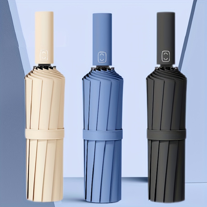 Travel Umbrella Compact - Güçlendirilmiş 24 Kemikli Şemsiye, Erkek İş