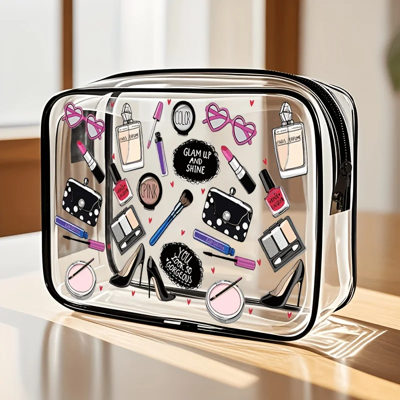 Toiletry Bag Tsa - 1 adet şeffaf makyaj çantası şeffaf