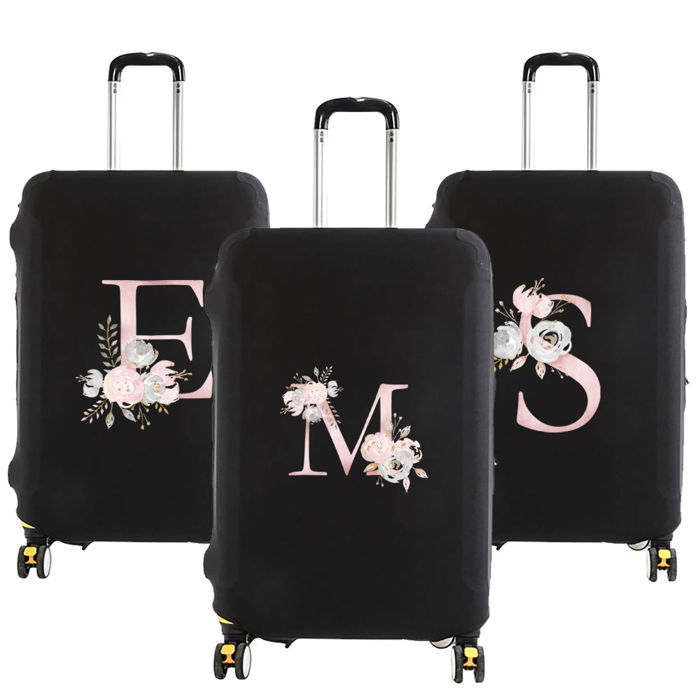 Travel Accessories Pink - Valiz bavul koruyucu kapak pembe çiçek