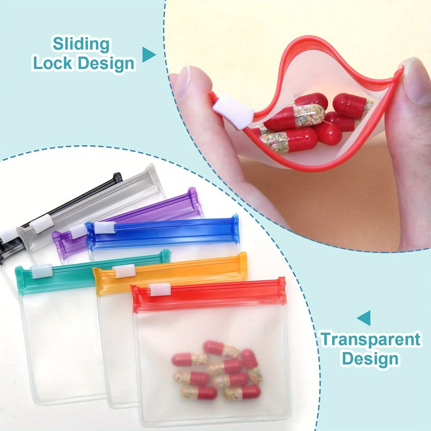 Mini Renkli Hap Dağıtıcı Poşet - Reusable Zip Bag incelemesi ve fiyatı