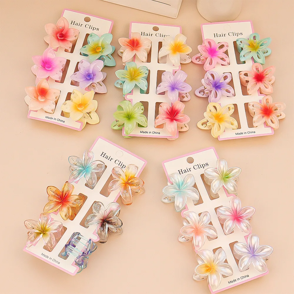 6 adet moda renkli şeffaf çiçe - Travel Hair Accessories incelemesi ve fiyatı