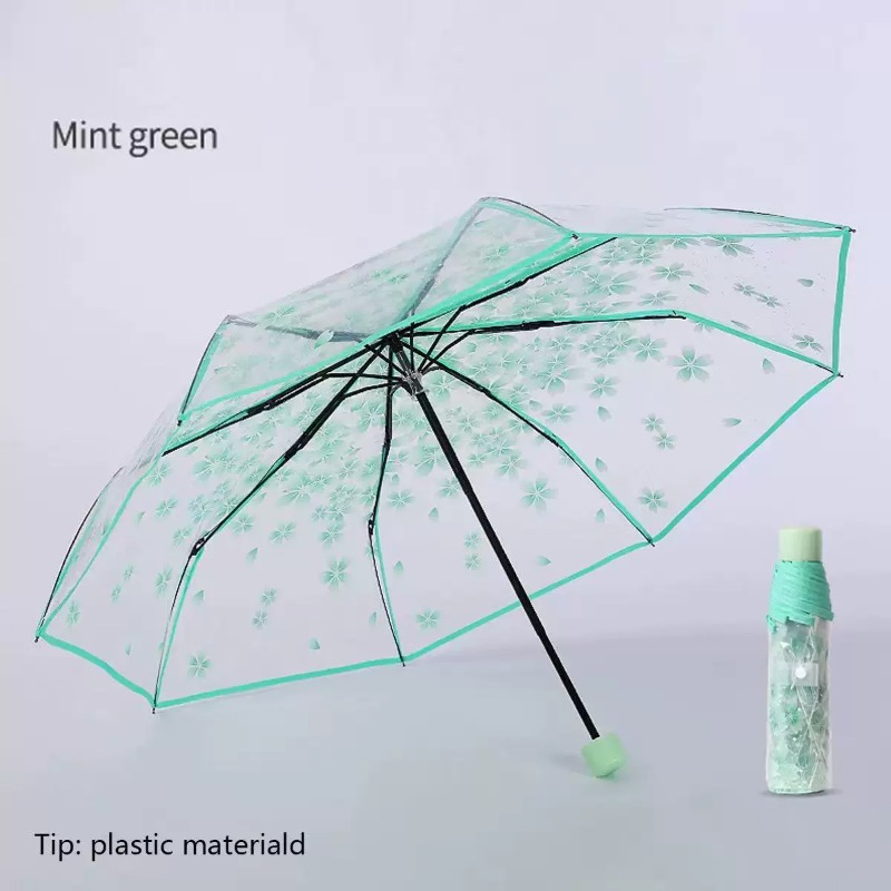 Taşınabilir Şeffaf Sakura Şeff - Travel Umbrella Compact incelemesi ve fiyatı