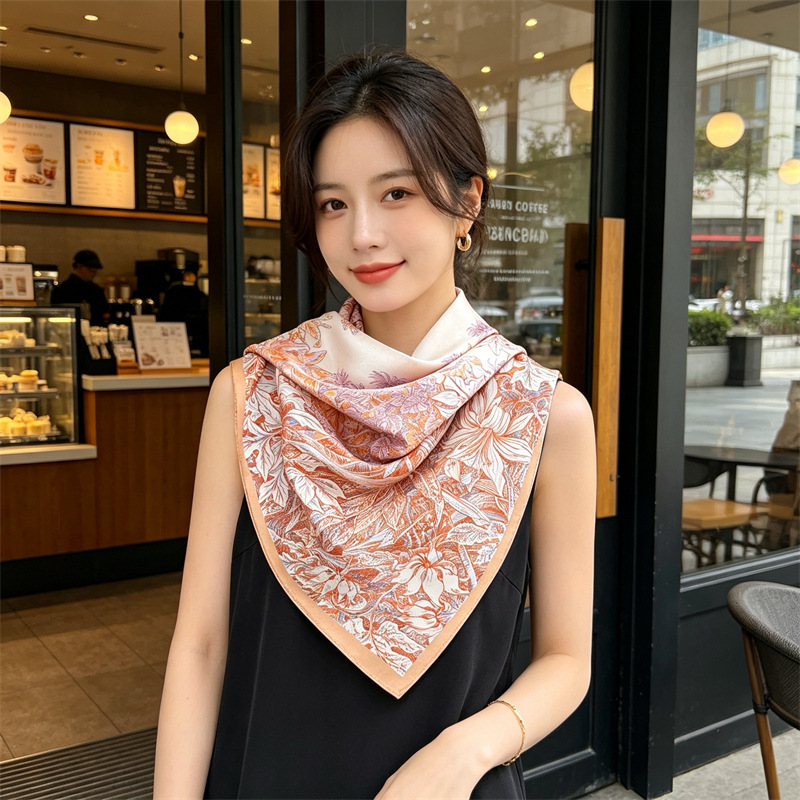 Yumuşak ipek eşarp kadın kare  - Travel Hair Accessories incelemesi ve fiyatı