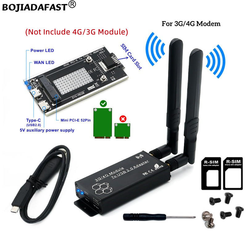 USB 2.0 Tip-A - Mini PCI-E MPC - Sim Card Holder Case incelemesi ve fiyatı