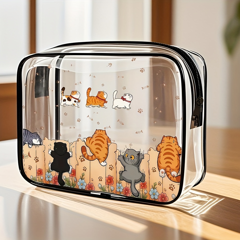 Şeffaf PVC Karikatür Kedi Dese - Toiletry Bag Tsa incelemesi ve fiyatı