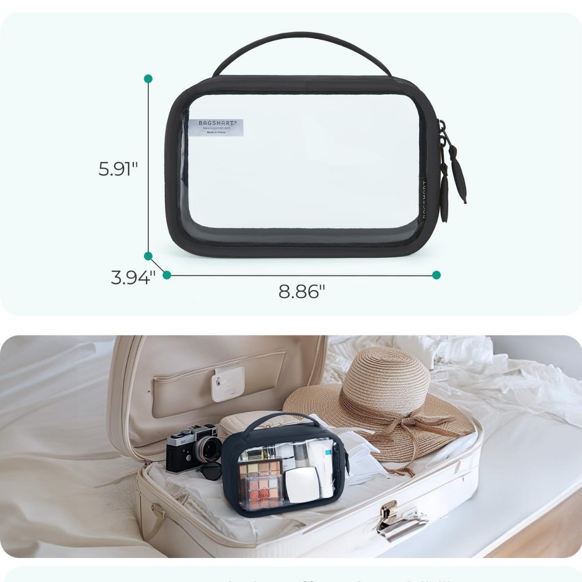 TSA Onaylı PVC Şeffaf Makyaj Ç - Toiletry Bag Tsa incelemesi ve fiyatı